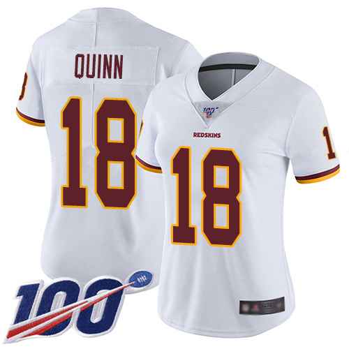 Washington Redskins Limited White Women Trey Quinn Road Jersey NFL Football #18 100th Season Vapor->women nfl jersey->Women Jersey